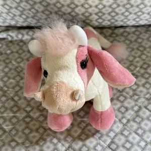 Retired Ganz Webkinz Strawberry Cow Plush NO CODE HM500 Rare Discontinued - Picture 1 of 3