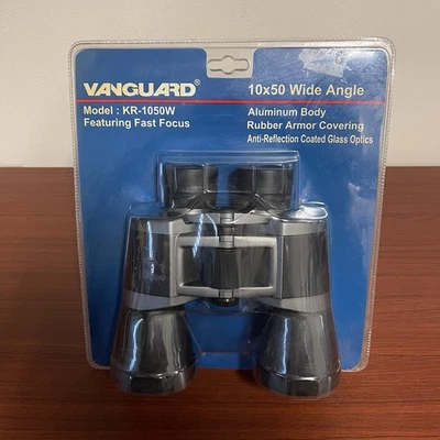 Vanguard KR-1050W 10X50 FIELD OF VIEW 366FT/1000 YDS Full Sized BINOCULAR - New - Image 1 of 4