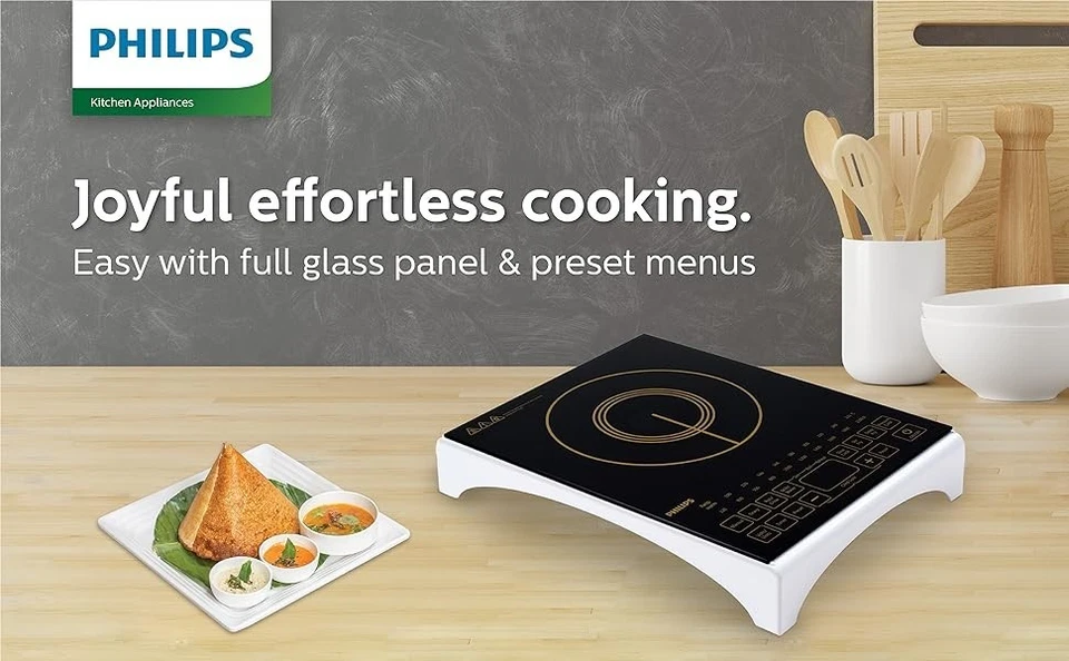 Philips Viva Collection Hd4938/01 2100 vatios sensor de placa de inducción vidrio táctil Foto 1 de 4