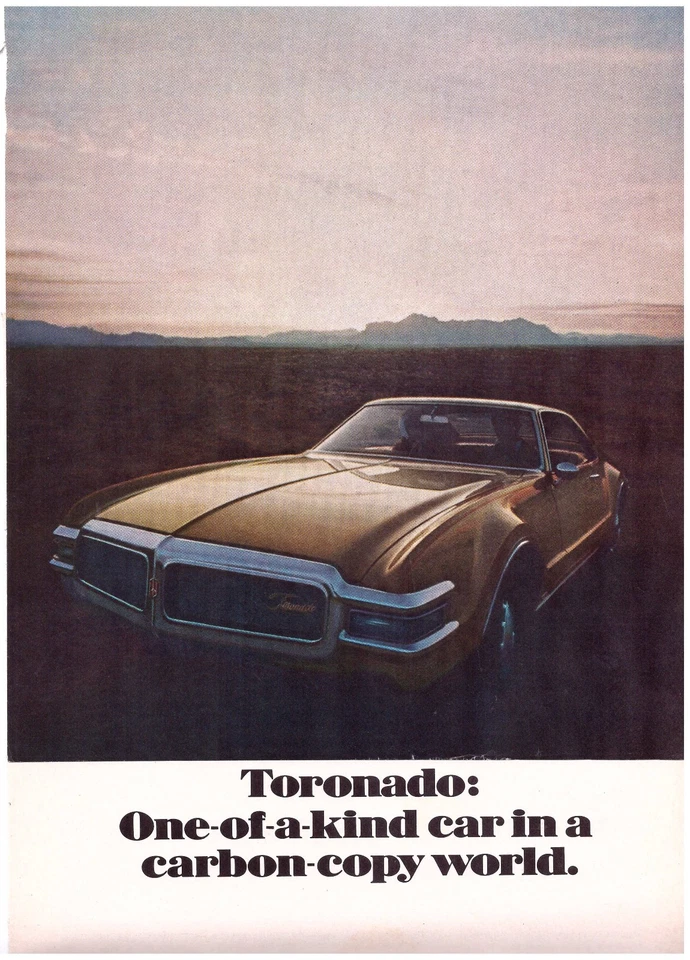 1968 Oldsmobile Toronado, Lovely 2-Page, USA Issue Magazine Ad Wtih Specs - Image 1 of 1