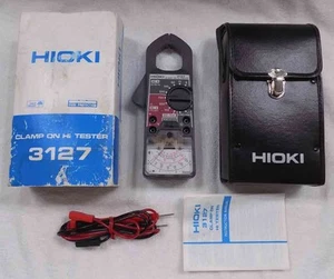 Hioki 3127-10 AC Analog Clamp On Spannungsmesser mit Leitungen Gehäuse Handbuch * KOSTENLOSER VERSAND - Bild 1 von 5