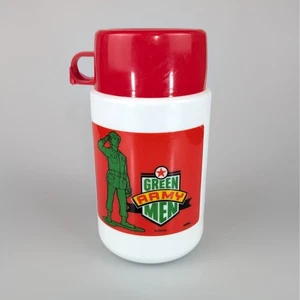 De colección Disney Pixar Verde Ejército Hombres Termo Taza Roja 1996 Fiambrera Toy Story - Imagen 1 de 8