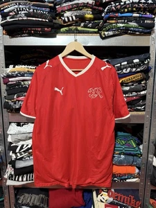 Puma Switzerland 2008 2010 Home Football Soccer Retro Red Men’s Jersey Size XL - Picture 1 of 10