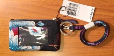Nuevo con etiquetas Estuche de identificación Vera Bradley con cremallera + Cordón en sarga de rendimiento Mayfair en flor Foto 1 de 3