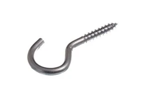 PK 4 X SCREW HOOKS CHOICE OF SIZE: 55MM 60MM 80MM 100MM ZINP PLATED - Picture 1 of 1