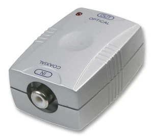 Coaxial to Optical SPDIF Toslink Convertor Adaptor - Coax RCA IN Optical TOS OUT - Picture 1 of 3