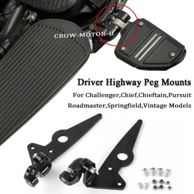 Soporte de montaje de clavija de carretera para conductor negro Indian Chief Dark Horse 2017-2019 Foto 1 de 4