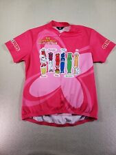 Canari Cycling Jersey Womens Small Pink Graphic Otter Pops Zip Up Short Sleeve
