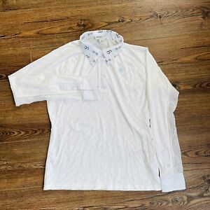 Ariat Pro Series Women's 1/4 Button Up Long Sleeve Shirt Size Medium