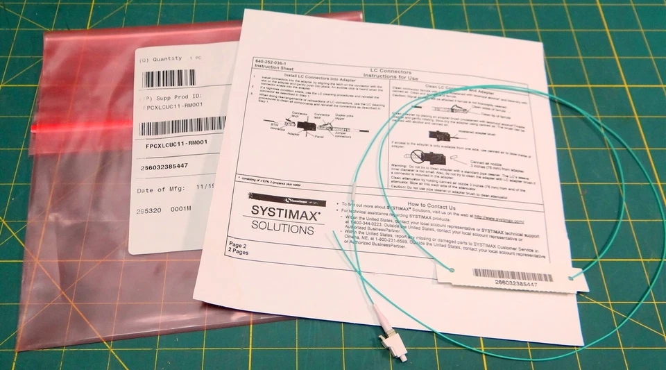Fiber Optic LC Connector by Systimax Solutions w/ 1.25mm Ferrule and 44" Cable - Image 1 of 4