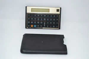 HP 12C Financial Calculator Black Handheld 1-Line 2" LCD w/ Cover - Picture 1 of 3