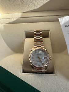 Rolex Datejust 31mm Oyster Everose Rose Gold Pearl Diamond President Watch 2021