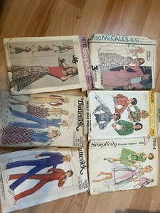 Vintage Retro Sewing Pattern Lot Of 14 From The 40s 50s 60s 70s - Picture 1 of 3