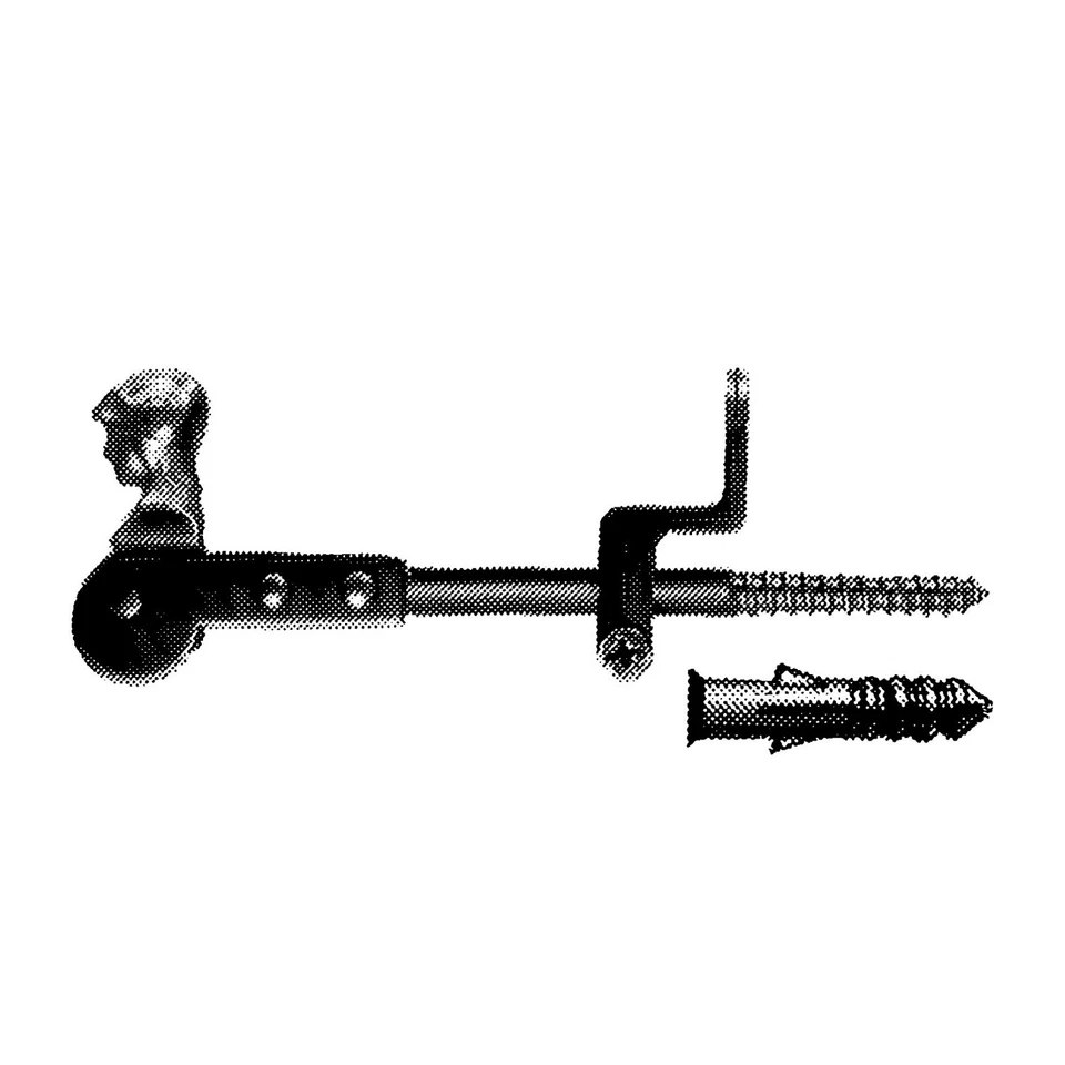 POLLMANN BAUBESCHLÄGE 2er-Pack Klappladen-Feststeller Frauenkopf mit verstellbarem Anschlag und Dübeln