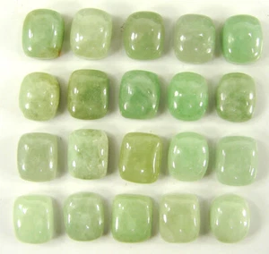 103.20 Ct Natural Green Jade Loose Gemstone 9x11 mm Cabochon 20 Pcs Lot - 64350 - Picture 1 of 5