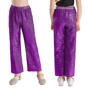 Kids Girls Dance Street Trousers Loose Pants Active Streetwear Party Sweatpants - Picture 1 of 82
