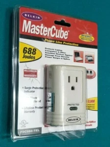 Belkin Master Cube Phone Line Protection Home/Office Grade 688 Joules F5C594-TEL - Picture 1 of 7