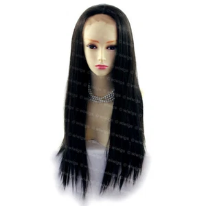 Wiwigs schöne schwarz braun lange glatte Lace Front weiche Haare WIPERÜCKEN UK - Bild 1 von 4