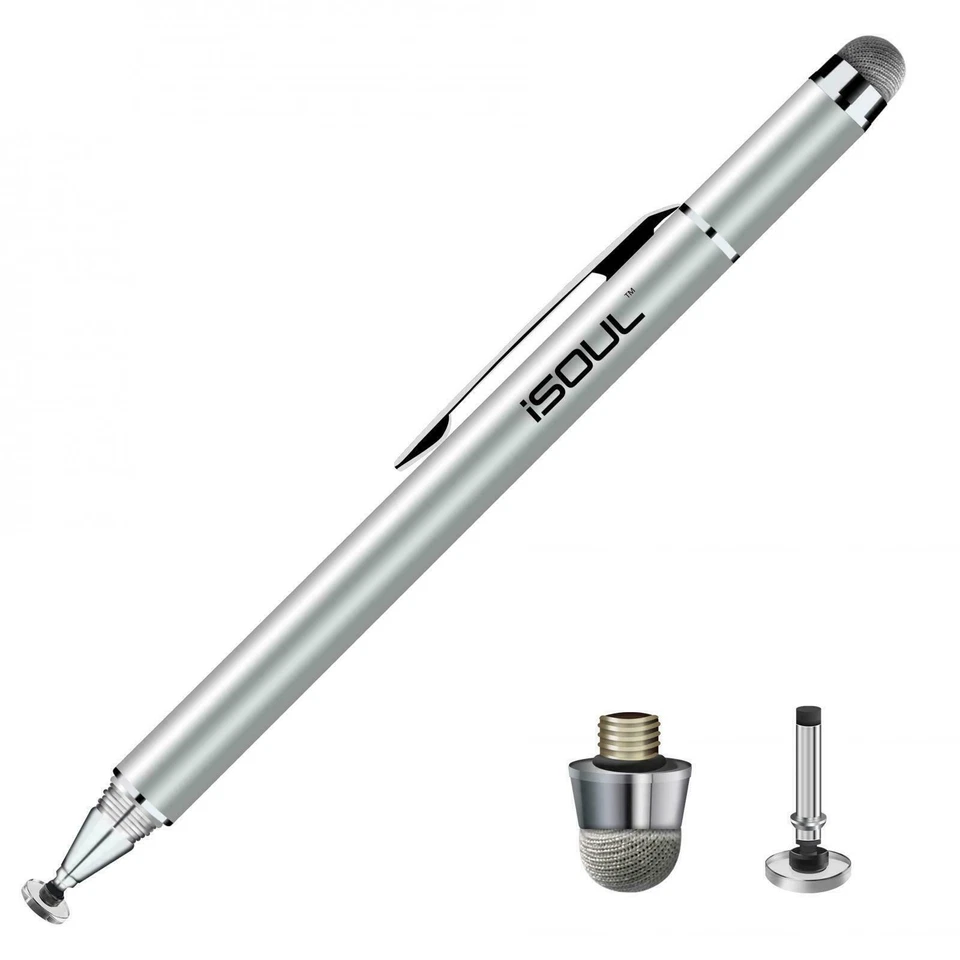 Thin Capacitive Touch Screen Pen Stylus For iPhone iPad Samsung PDA Phone Silver - Image 1 of 4