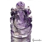 960 ct Améthyste violette naturelle énorme pierre œuvre d'art sculpture de Ganesha sculptée à la main