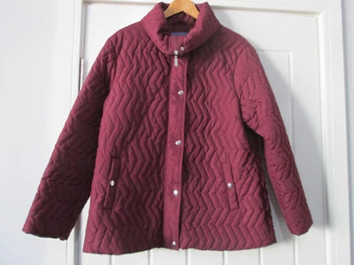 AUTONOMY Coat Size 18 Burgundy Wine Quilted Padded - Image 1 of 4