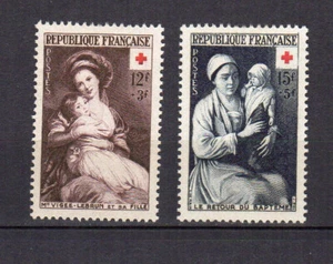 France 1953 La Croix-Rouge Y&T 966 & 967 2 timbres MH /TE4836 - Imagen 1 de 1