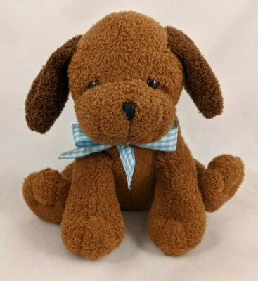 Princess Soft Toys 棕色狗毛绒小狗 2005 5.5 英寸填充动物玩具 — 第 1/4 张图片