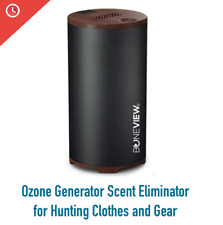 Max Ozone Generator Scent Eliminator for Hunting Clothes and Gear - High Output