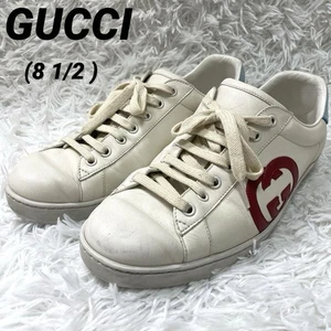 Auténticas Tenis GUCCI Para Hombre GG Corte Bajo Blanco Azul UK8.5 EU 42.5 US9 Cuero Logo - Imagen 1 de 24