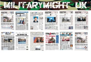 1 18 / 1 16 SCALE NEWSPAPERS MODERN RUSSIAN DIORAMA - Picture 1 of 1