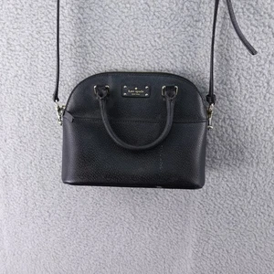 Kate Spade New York Black Pebbled Leather Dome Satchel Crossbody Bag - Picture 1 of 10
