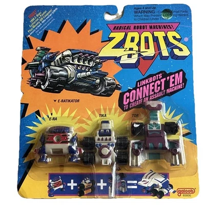 Vintage 1993 Galoob Zbots NOC - Linkbots (3 Zbots That Connect For 1) - Image 1 of 4