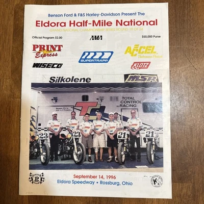 The Eldora Half-Mile National Sept 14 1996 Program  Very Rare Speedway Rossburg - Image 1 of 4