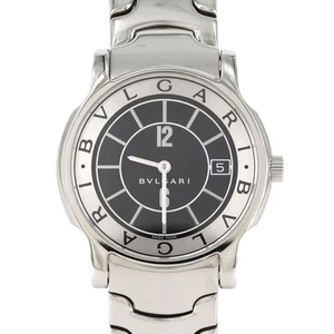 Authentic BVLGARI Solotempo ST35S ST35BSSD SS Quartz #270-004-020-4311 - Picture 1 of 9