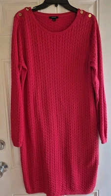 Vestido Suéter NAUTICA 100% Algodón Tejido con Cable - XL - Cuello Redondo, Mangas Largas Foto 1 de 4