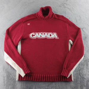 Suéter HBC Canadá Para Hombres XL Rojo Equipo Olímpico Pullover Tejido Cuello Alto 2006 Invierno - Imagen 1 de 8