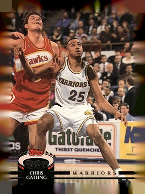 1992-93 Stadium Club #74 Chris Gatling Golden State Warriors Basketball Card - Image 1 of 2