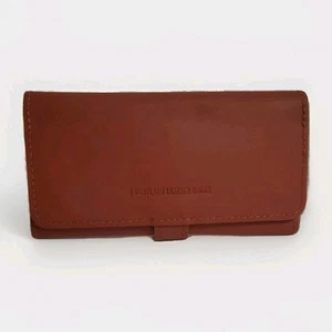 Portland Leather Goods PLG Geldbörse dreifach faltbarer Organizer Clutch braun - Bild 1 von 12