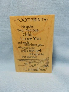 Inkadinkado Footprints in the Sand Mounted Rubber Stamp - Picture 1 of 3