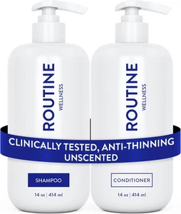 Routine Wellness Shampoo and Conditioner Set for Stronger Hair - Biotin | Col... - Picture 1 of 12