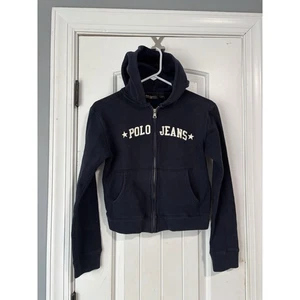 Polo Front Zip Hoodie Blue Youth Small - Picture 1 of 3