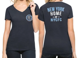 MLS New York City Football Club Women's '47 V-Neck Tee, Fall Navy Size M-XL - Picture 1 of 1