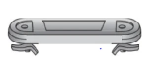 OZ-GEDNEY BCC-200 2" Clip-On Conduit Cover, Gray Iron, S/S Screw and Zinc Clips - Picture 1 of 1