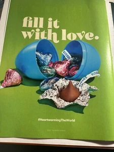 Pubblicità stampa originale Hersheys Kisses 2021 'Riempilo d'amore' 8 x11 - Foto 1 di 5