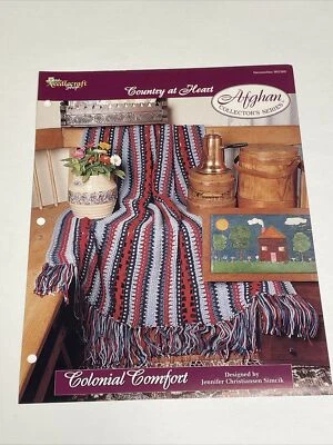 Colonial Comfort Afghan Country at Heart Crochet Pattern Needlecraft Shop - Image 1 of 4