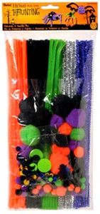 Halloween Craft Pack: Pom Pom & Chenille Kit w/ Googly Eyes, Sequins - Fall Fun! - Bild 1 von 2