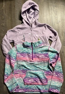 2 Girls Hoodie Full Zip Jacket 1/4 Zip Gymboree Size Med 7/8 Embroidered Purple - Picture 1 of 12