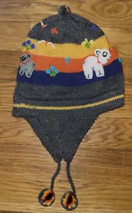 Child's Arpillera Handmade Peruvian Hat - Gray - 3-4 years - Picture 1 of 2