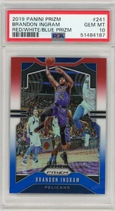 2019 Panini Red/White/Blue Prizm Brandon Ingram #241 Card - PSA 10 Gem Mint - Bild 1 von 2