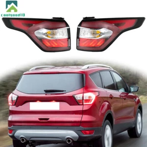Pair Tail Lights For 2017-2019 Ford Escape Kuga Outer Lamps L+R Halogen Red Rear - Bild 1 von 12